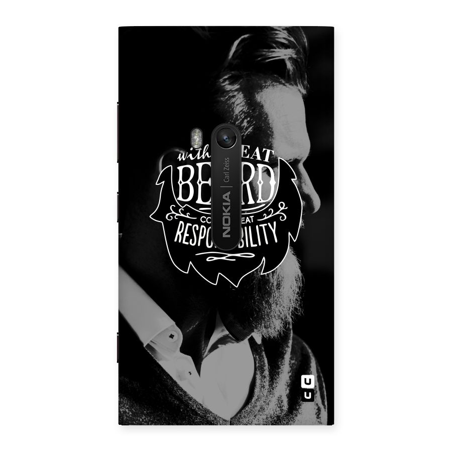 Beard Responsibility Quote Back Case for Lumia 920