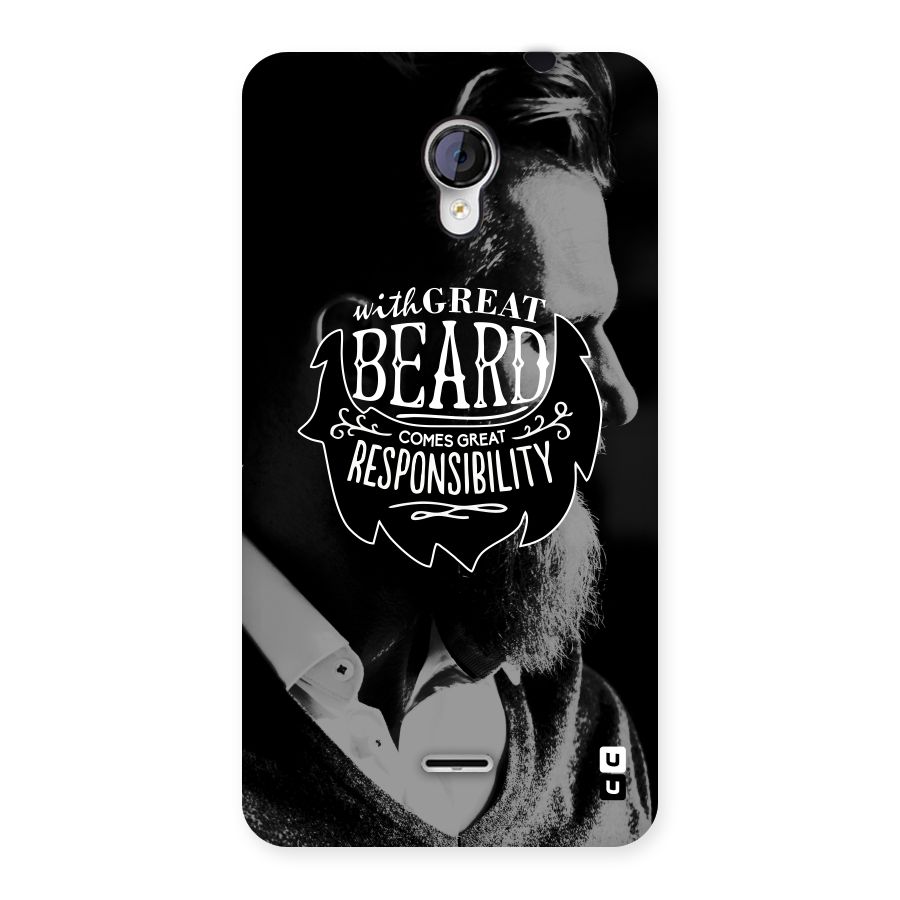 Beard Responsibility Quote Back Case for Micromax Unite 2 A106