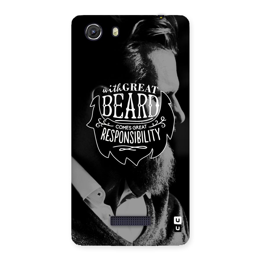 Beard Responsibility Quote Back Case for Micromax Unite 3