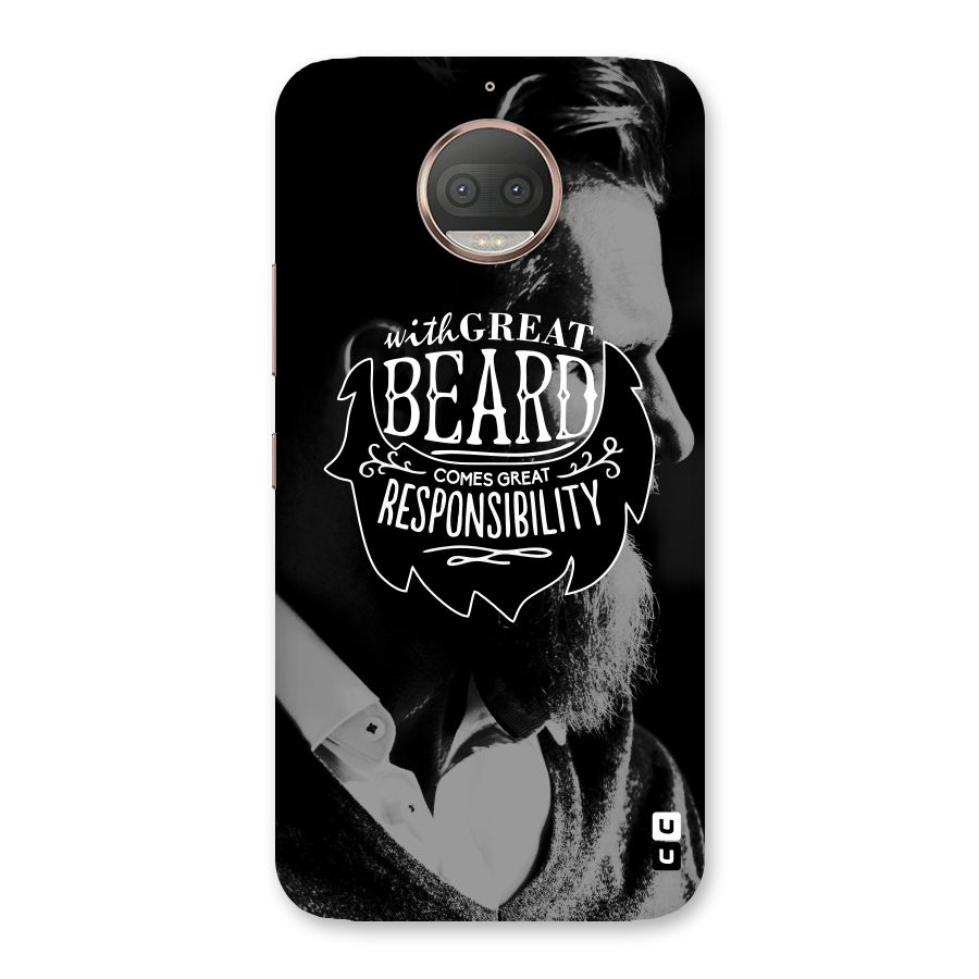 Beard Responsibility Quote Back Case for Moto G5s Plus