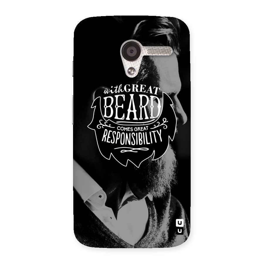 Beard Responsibility Quote Back Case for Moto X