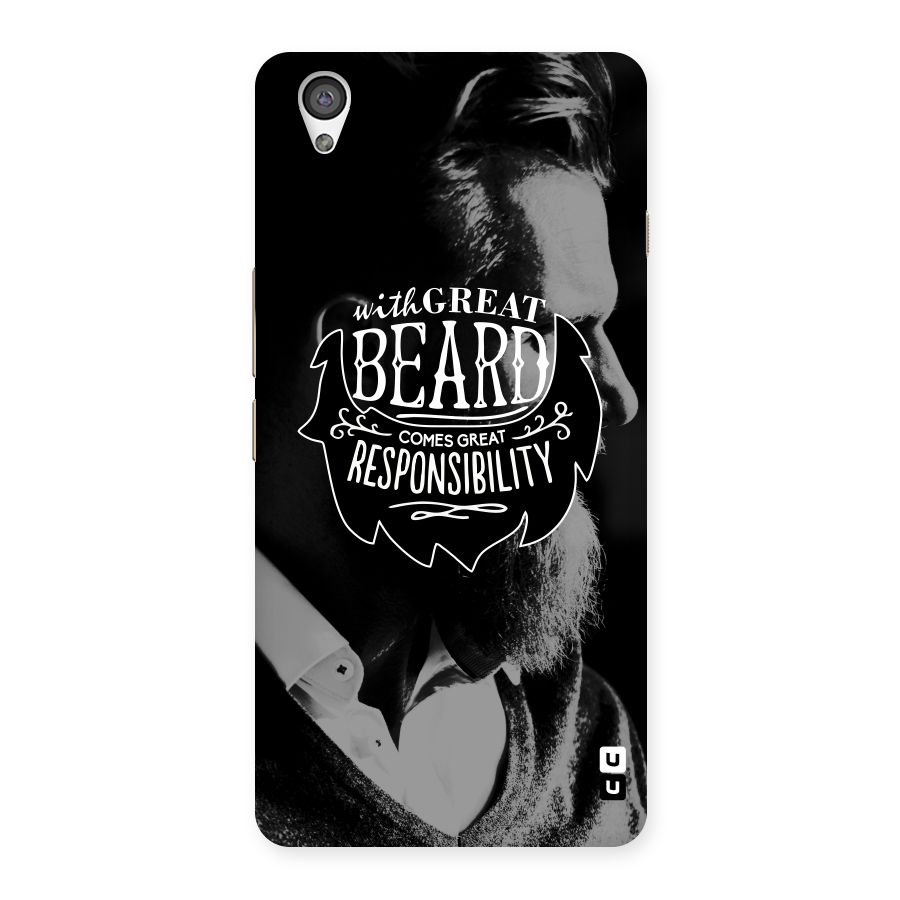 Beard Responsibility Quote Back Case for OnePlus X