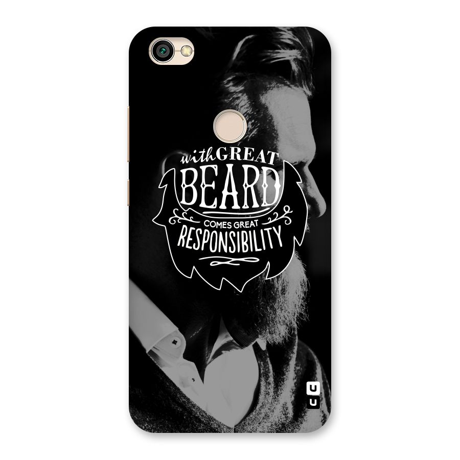 Beard Responsibility Quote Back Case for Redmi Y1 2017