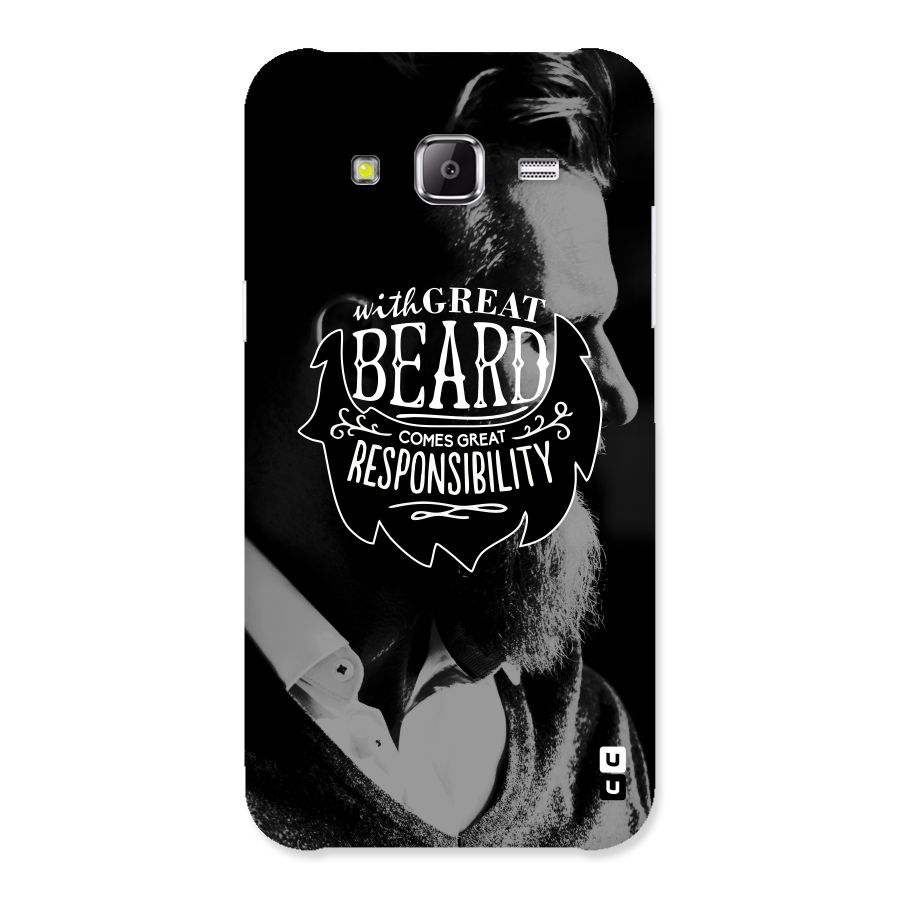 Beard Responsibility Quote Back Case for Samsung Galaxy J5