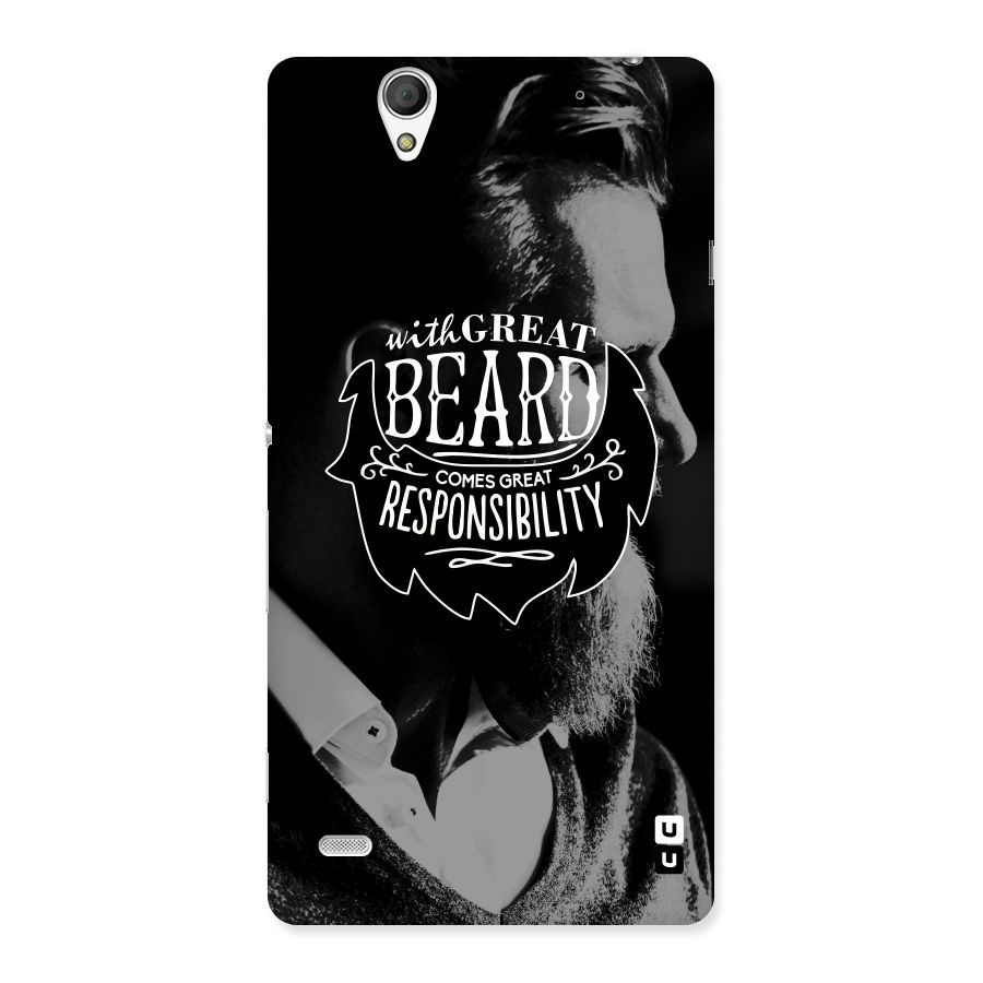 Beard Responsibility Quote Back Case for Sony Xperia C4