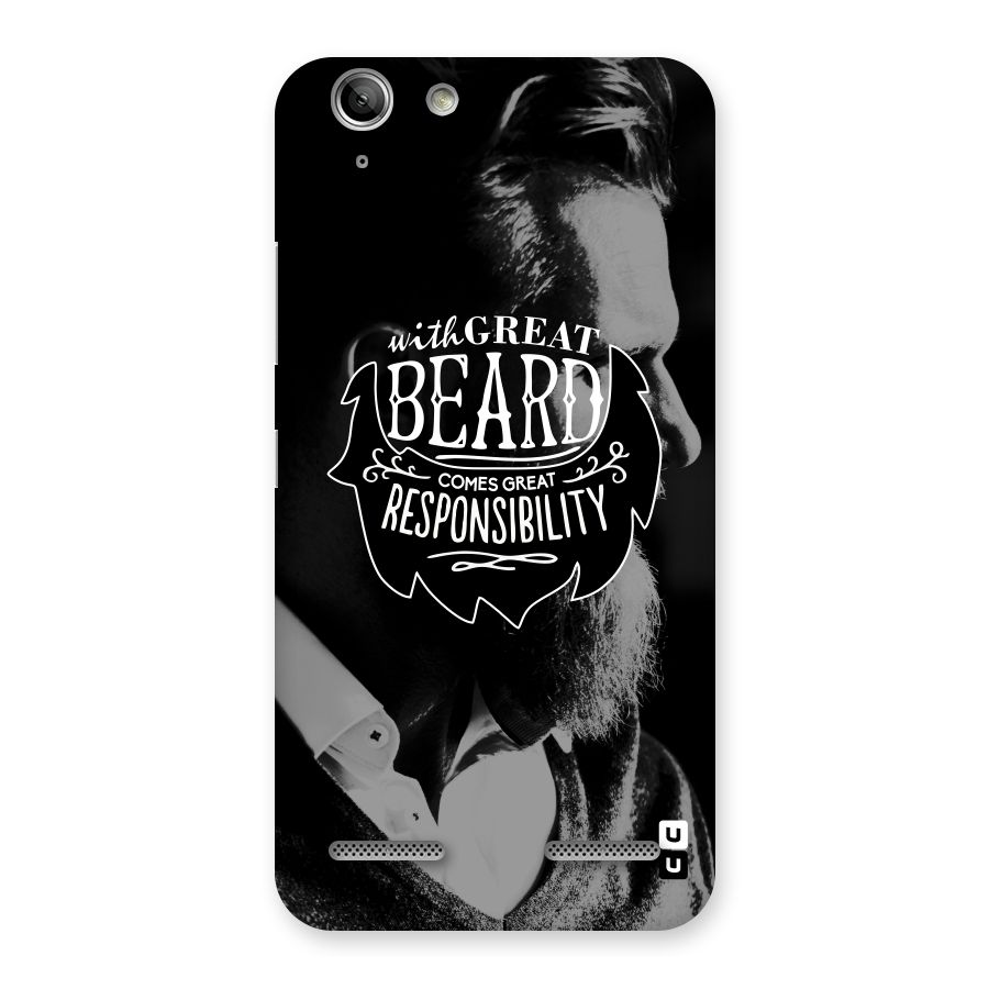 Beard Responsibility Quote Back Case for Vibe K5