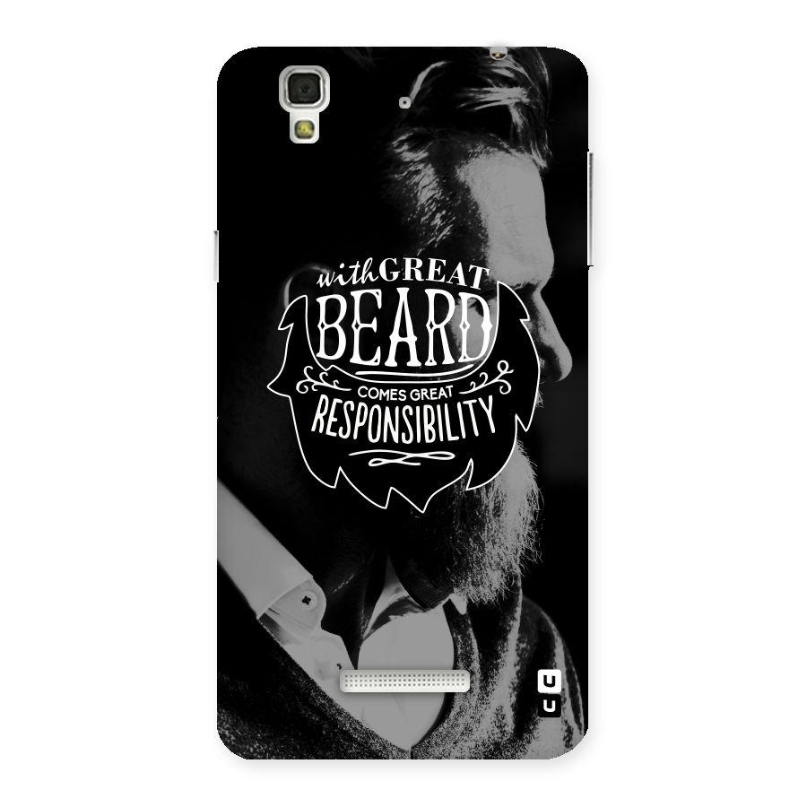 Beard Responsibility Quote Back Case for YU Yureka Plus