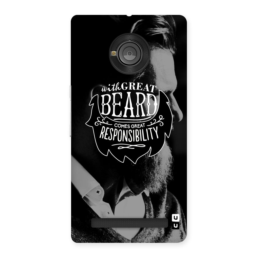 Beard Responsibility Quote Back Case for Yu Yunique