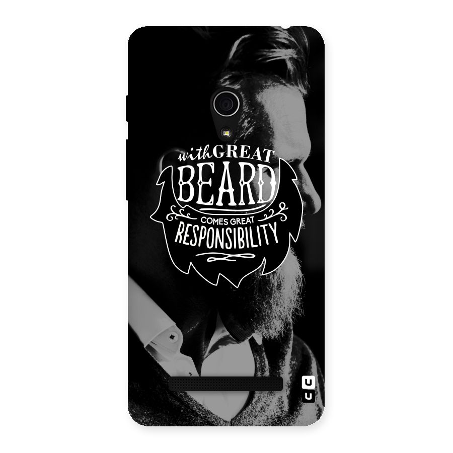Beard Responsibility Quote Back Case for Zenfone 5