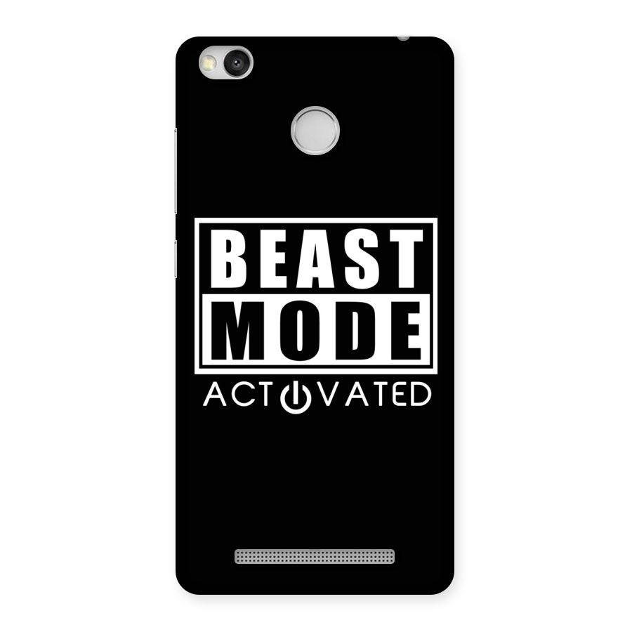 Beast Mode Activated Back Case for Redmi 3S Prime