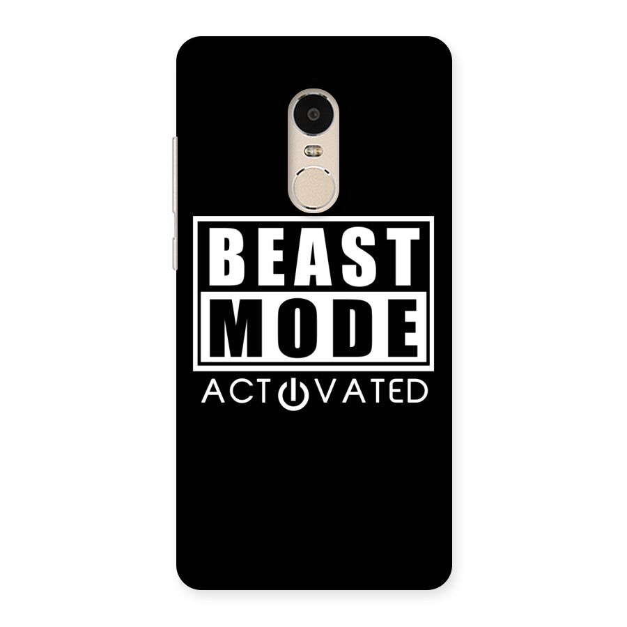 Beast Mode Activated Back Case for Xiaomi Redmi Note 4