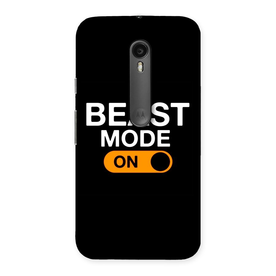 Beast Mode Switched On Back Case for Moto G3