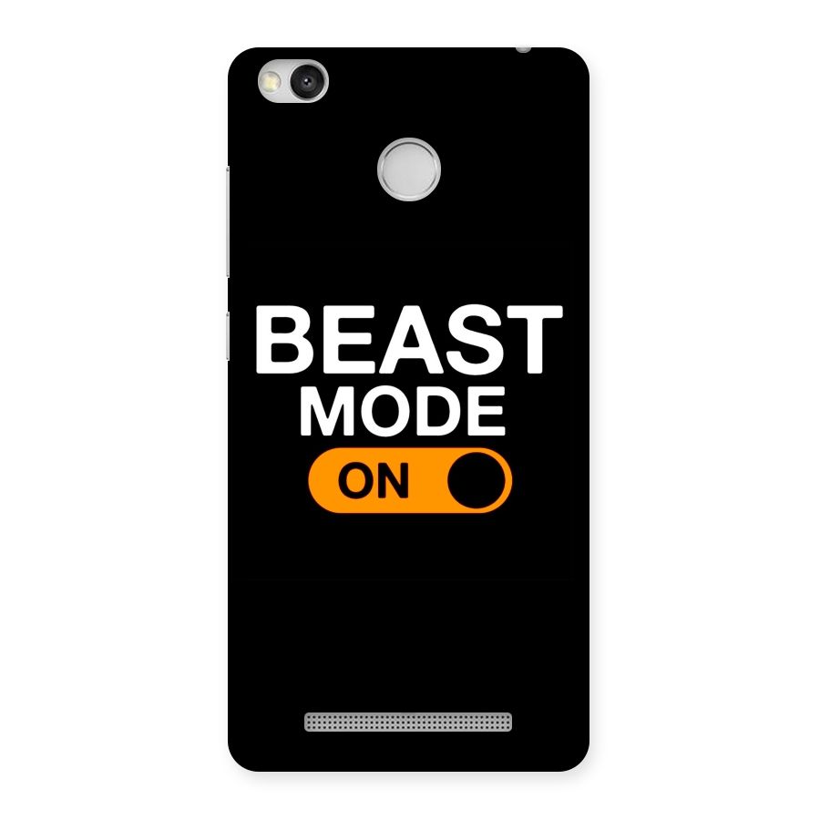 Beast Mode Switched On Back Case for Redmi 3S Prime