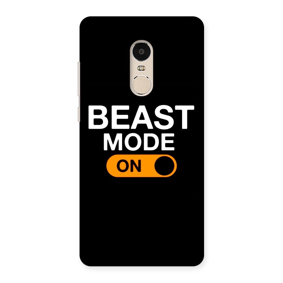 Beast Mode Switched On Back Case for Xiaomi Redmi Note 4