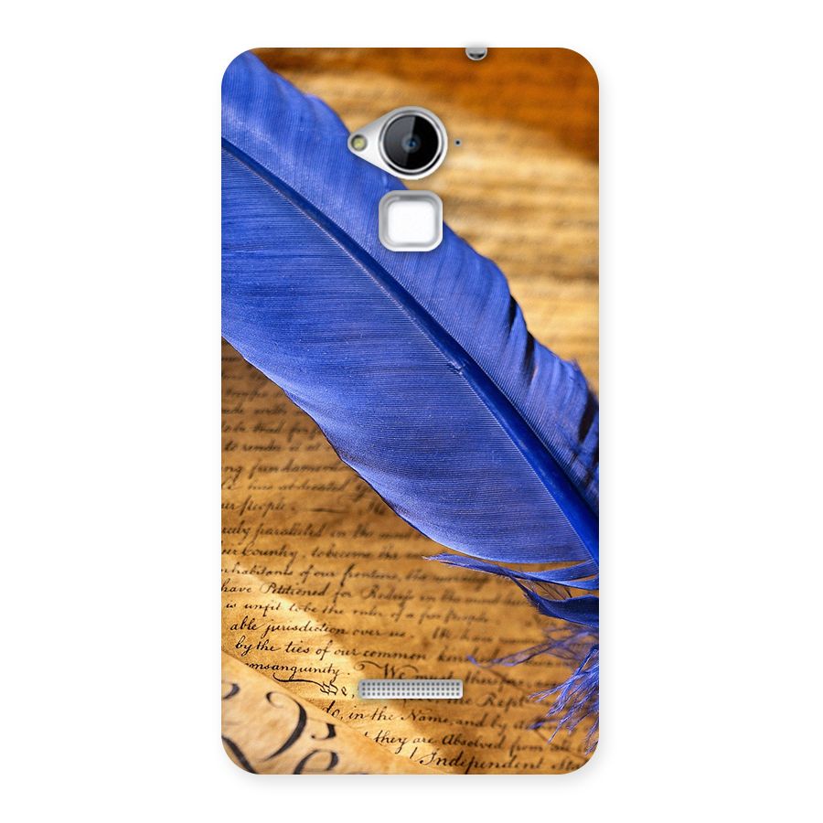 Beautiful Blue Feather Back Case for Coolpad Note 3
