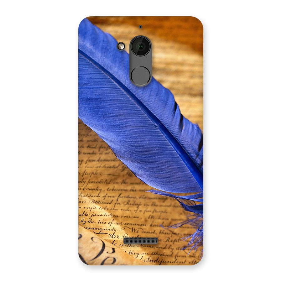 Beautiful Blue Feather Back Case for Coolpad Note 5