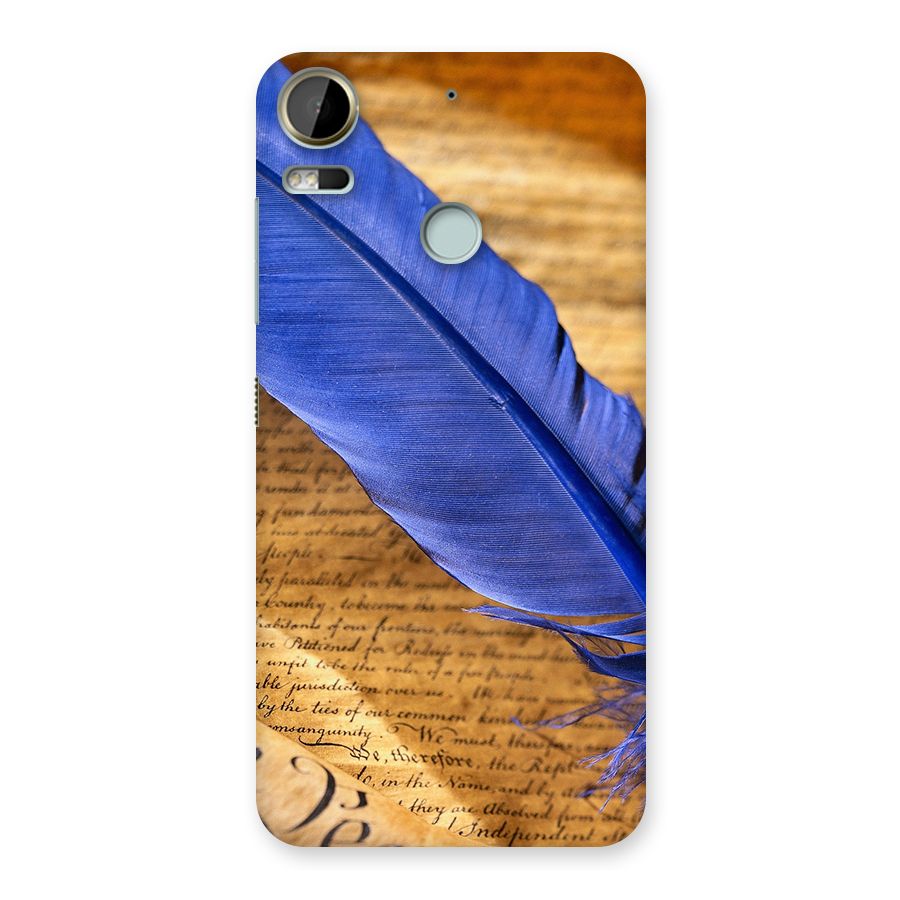 Beautiful Blue Feather Back Case for Desire 10 Pro