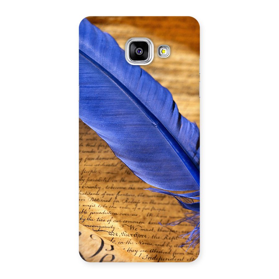 Beautiful Blue Feather Back Case for Galaxy A5 2016