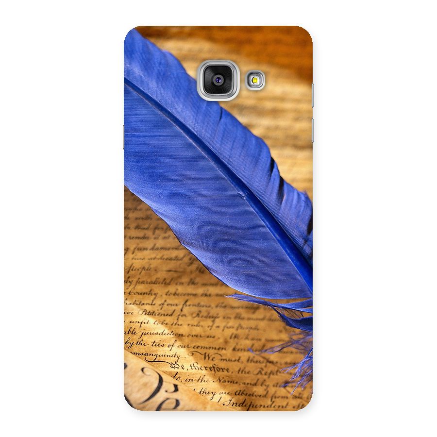 Beautiful Blue Feather Back Case for Galaxy A7 2016