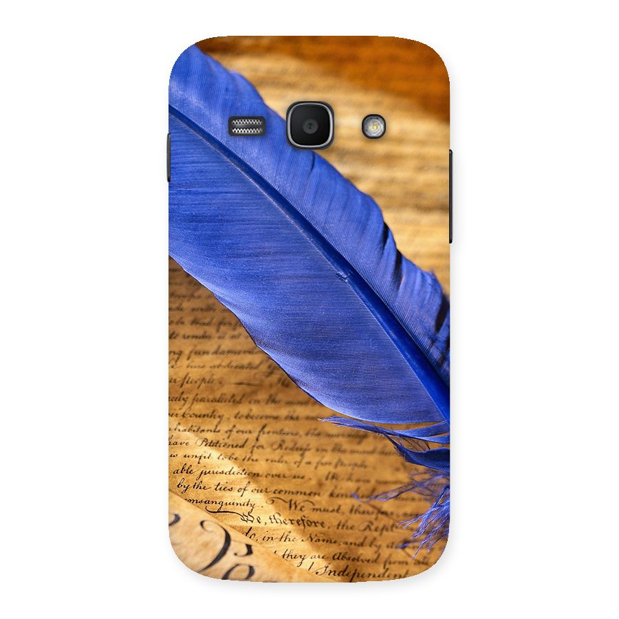 Beautiful Blue Feather Back Case for Galaxy Ace 3