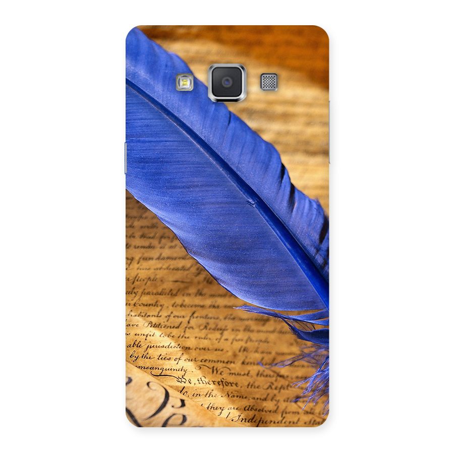 Beautiful Blue Feather Back Case for Galaxy Grand Max