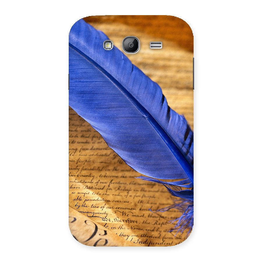 Beautiful Blue Feather Back Case for Galaxy Grand Neo