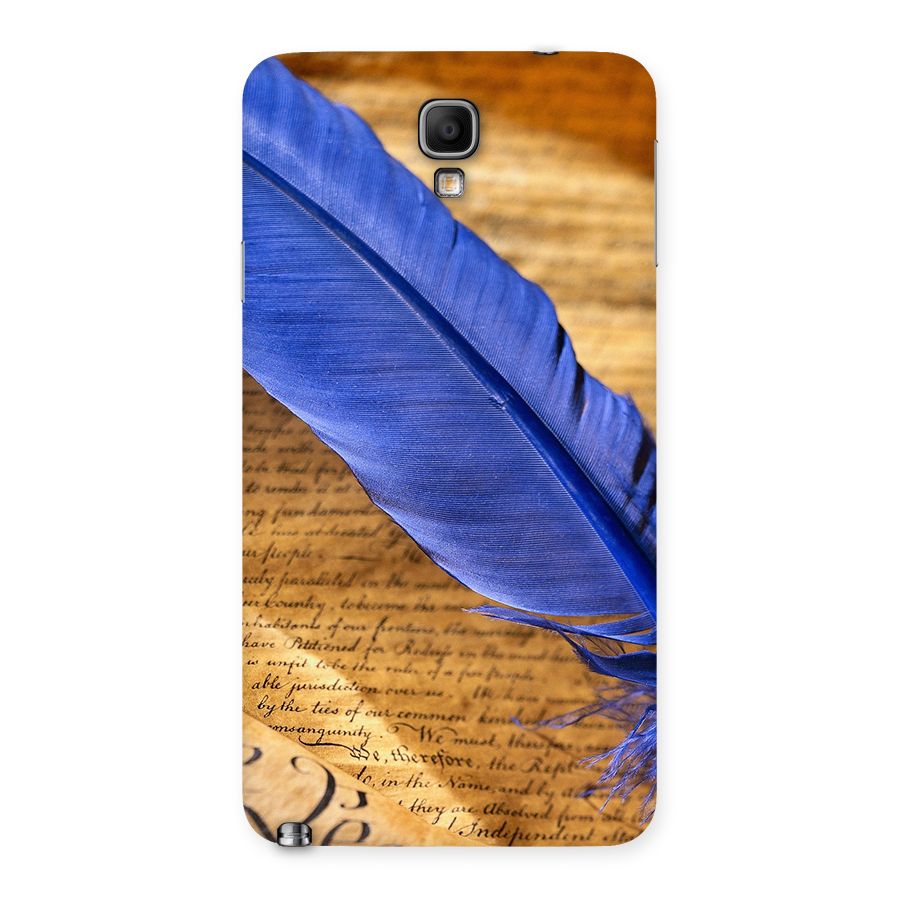 Beautiful Blue Feather Back Case for Galaxy Note 3 Neo