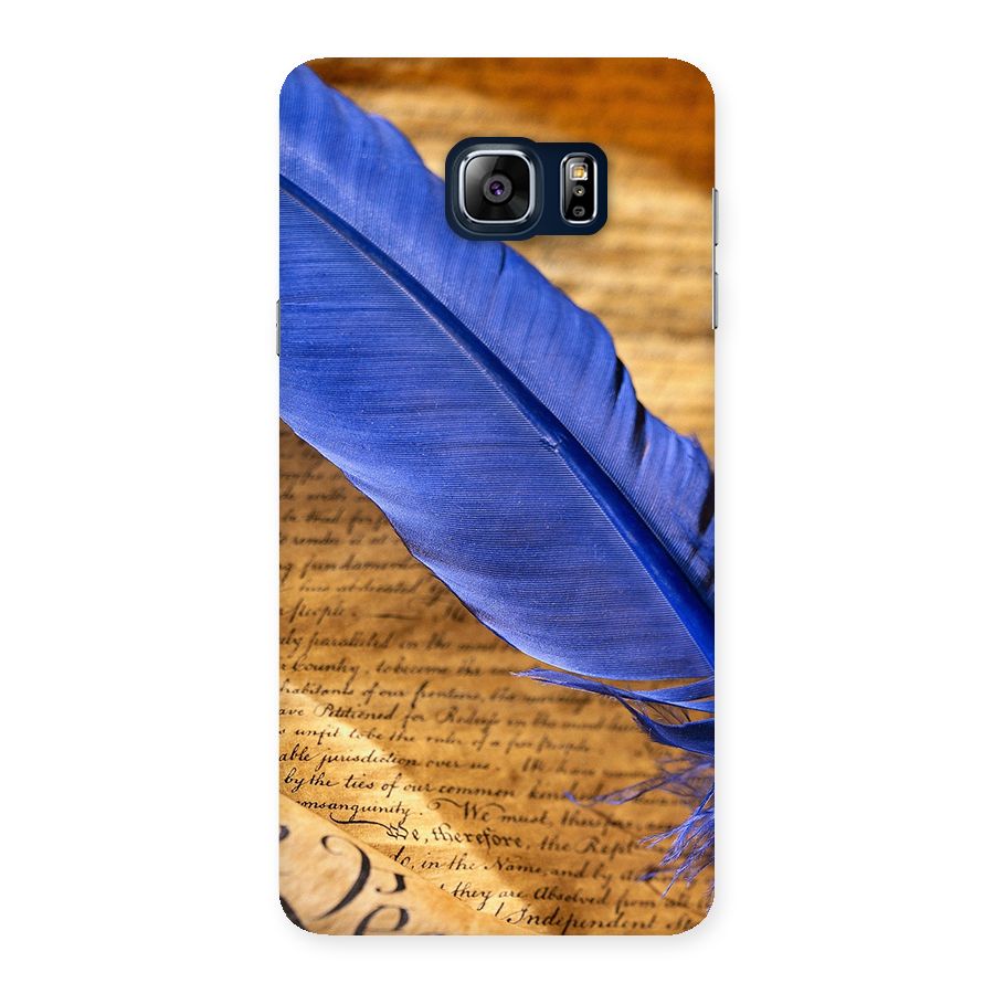 Beautiful Blue Feather Back Case for Galaxy Note 5