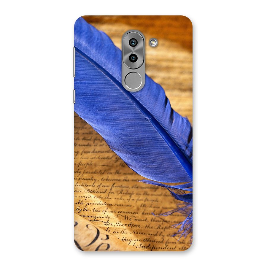 Beautiful Blue Feather Back Case for Honor 6X