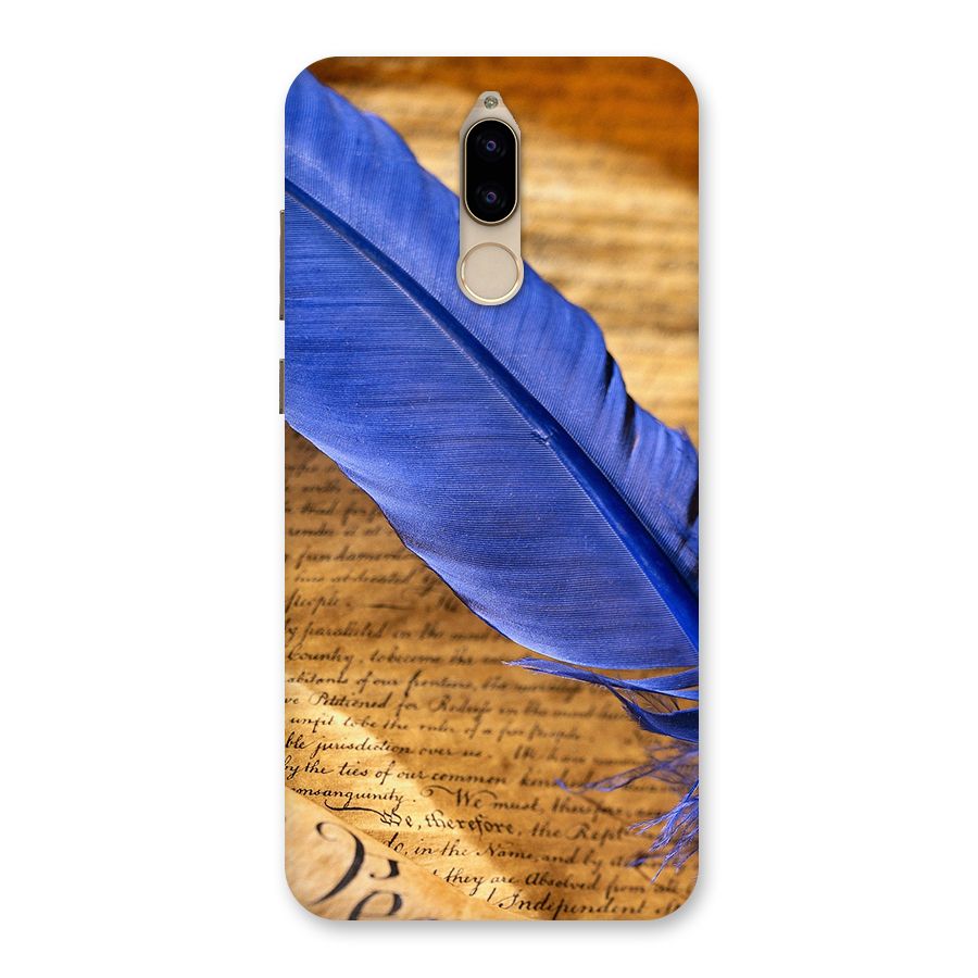 Beautiful Blue Feather Back Case for Honor 9i