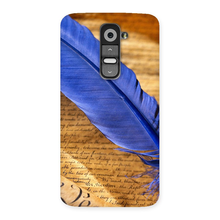Beautiful Blue Feather Back Case for LG G2