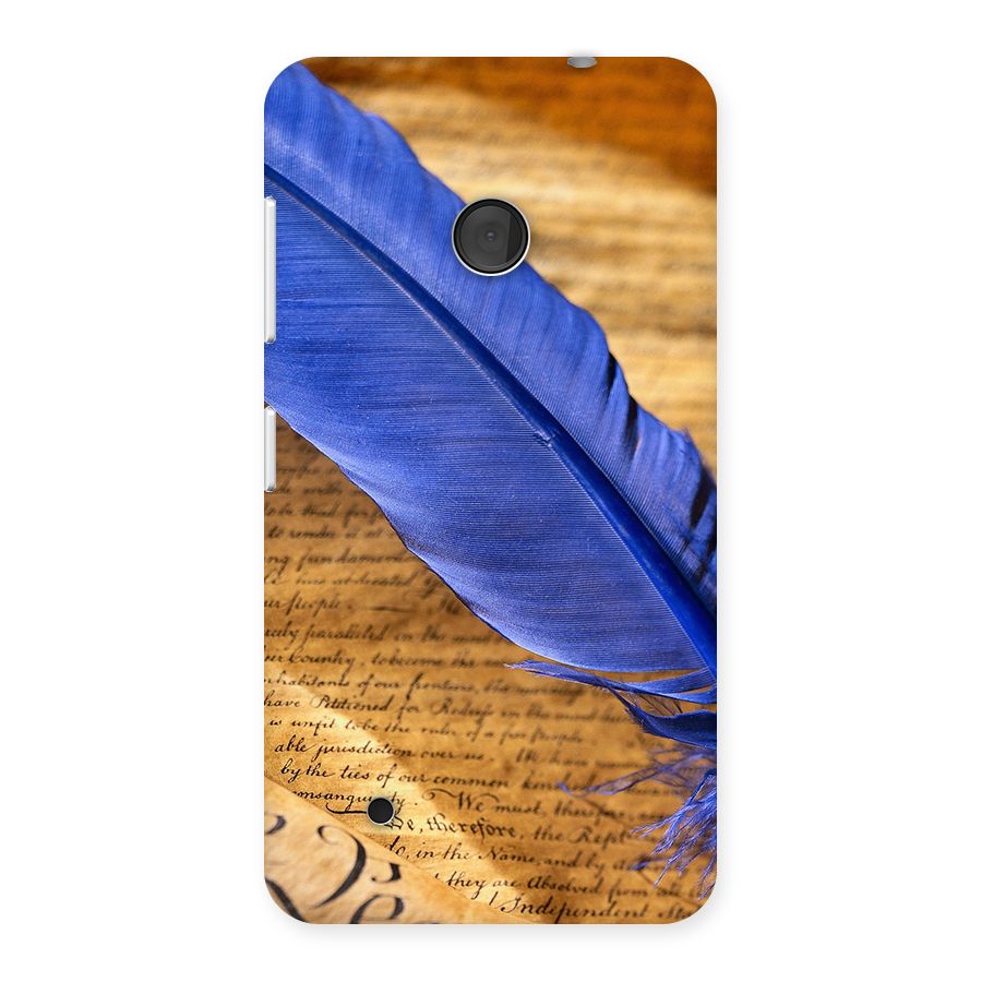 Beautiful Blue Feather Back Case for Lumia 530