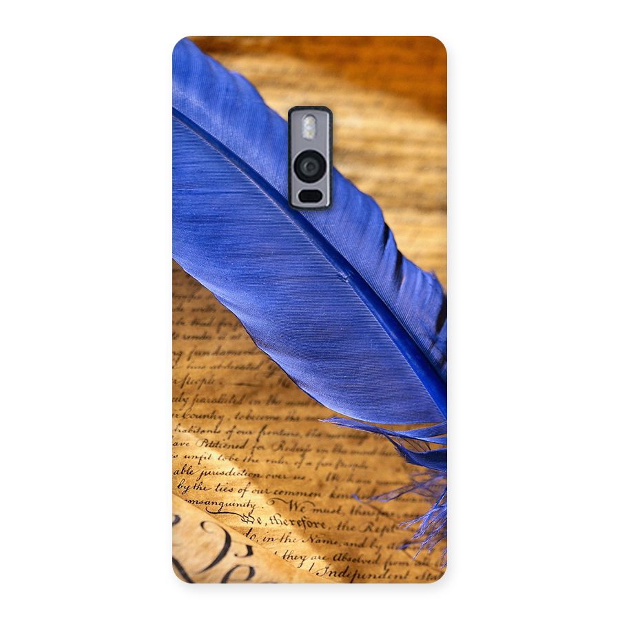 Beautiful Blue Feather Back Case for OnePlus Two