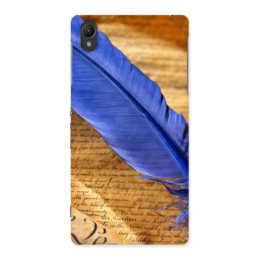Beautiful Blue Feather Back Case for Sony Xperia Z2