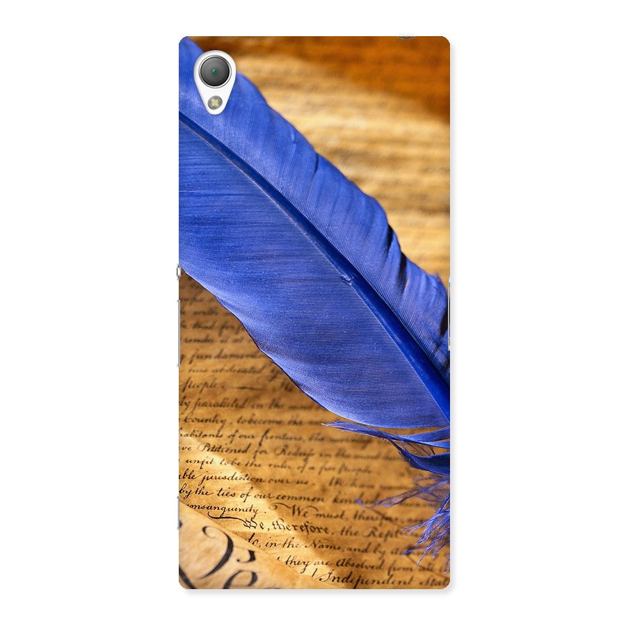 Beautiful Blue Feather Back Case for Sony Xperia Z3
