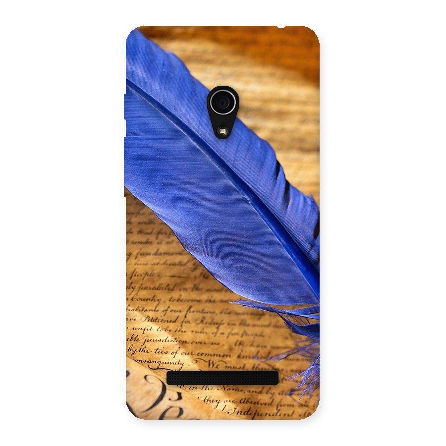 Beautiful Blue Feather Back Case for Zenfone 5