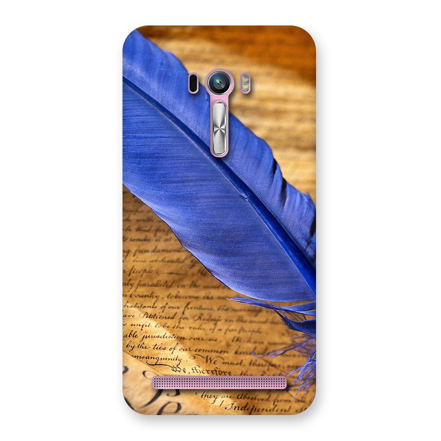 Beautiful Blue Feather Back Case for Zenfone Selfie