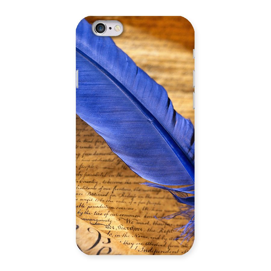 Beautiful Blue Feather Back Case for iPhone 6 6S