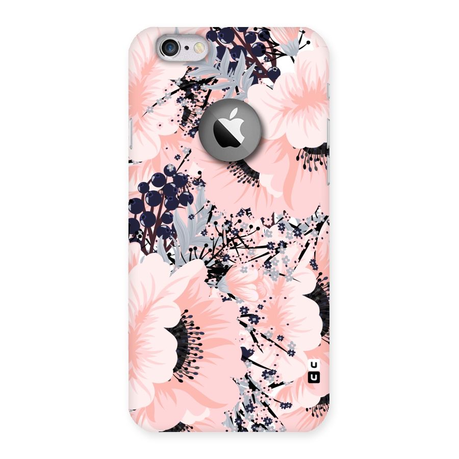 Beautiful Flowers Back Case for iPhone 6 Logo Cut