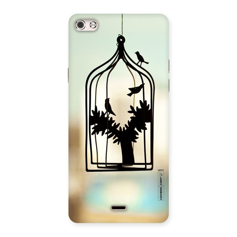 Beautiful Pegion Cage Back Case for Micromax Canvas Silver 5