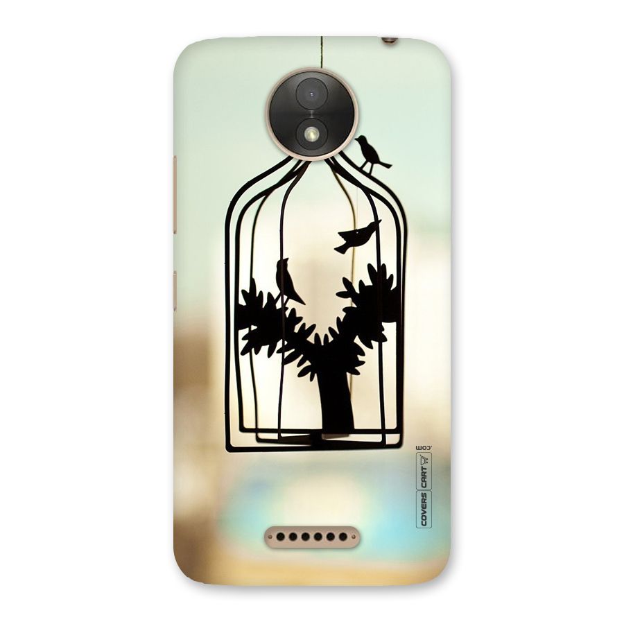 Beautiful Pegion Cage Back Case for Moto C Plus
