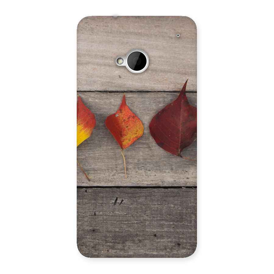 Beautiful Wood Leafs Back Case for HTC One M7