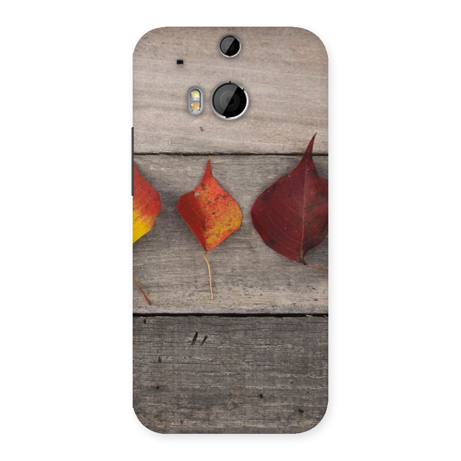 Beautiful Wood Leafs Back Case for HTC One M8