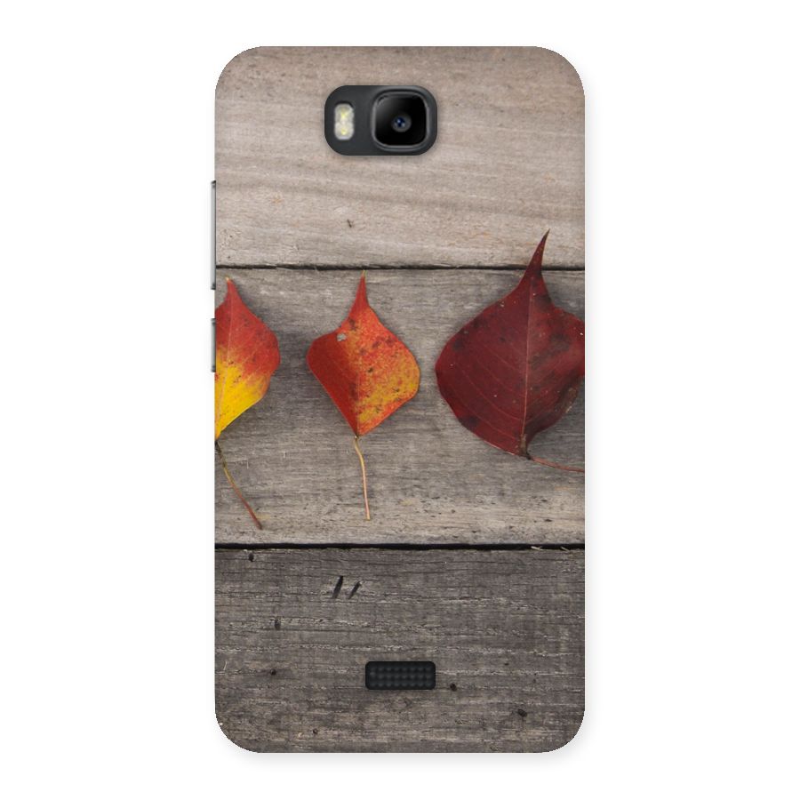 Beautiful Wood Leafs Back Case for Honor Bee