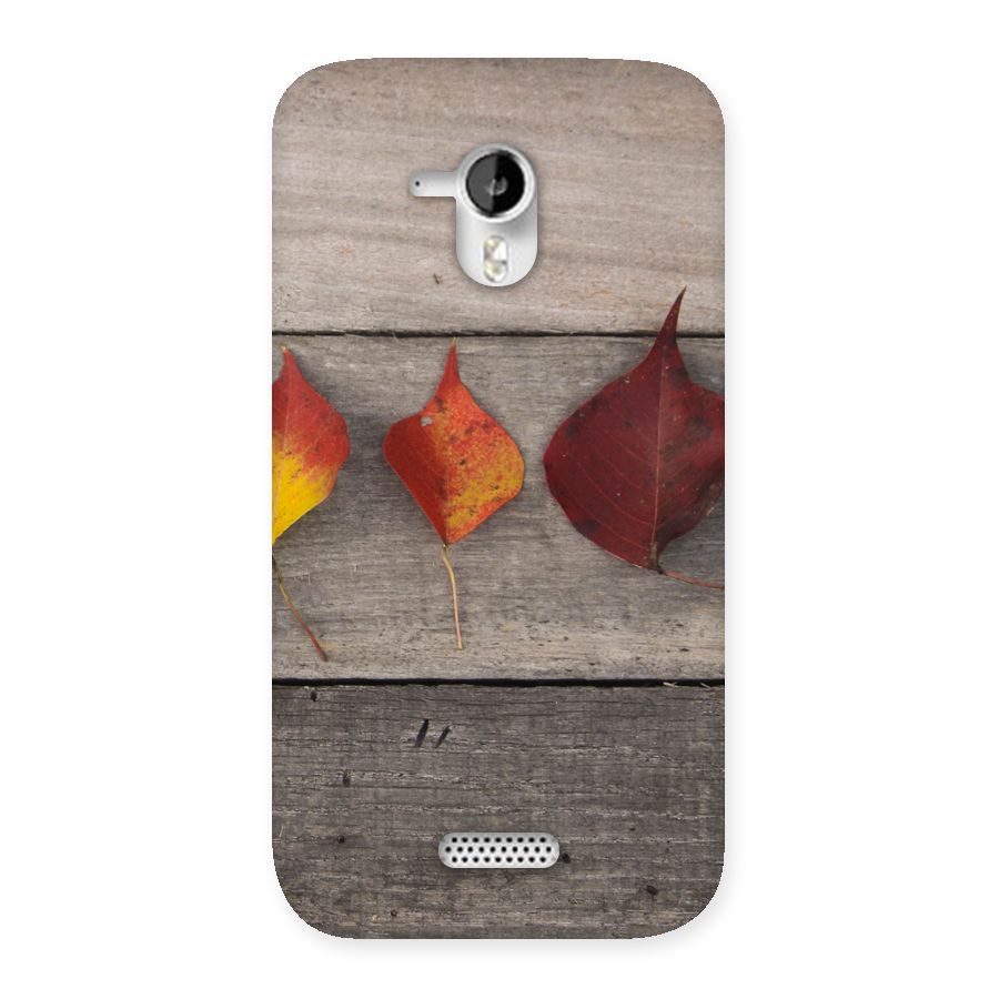 Beautiful Wood Leafs Back Case for Micromax Canvas HD A116