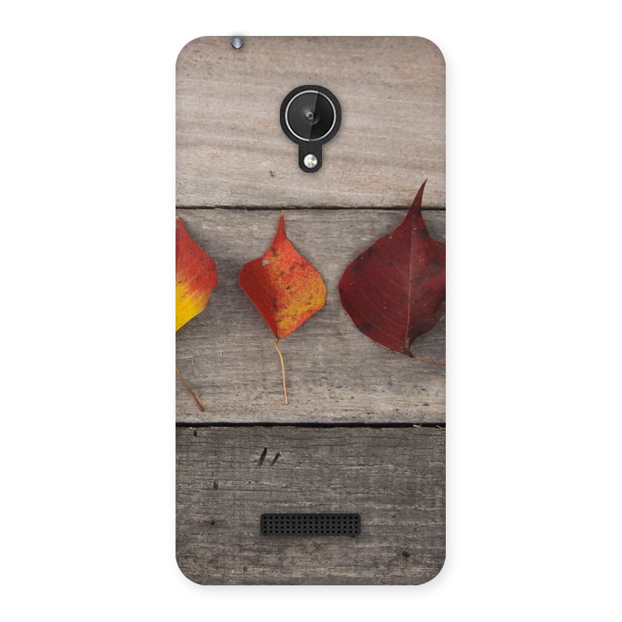 Beautiful Wood Leafs Back Case for Micromax Canvas Spark Q380
