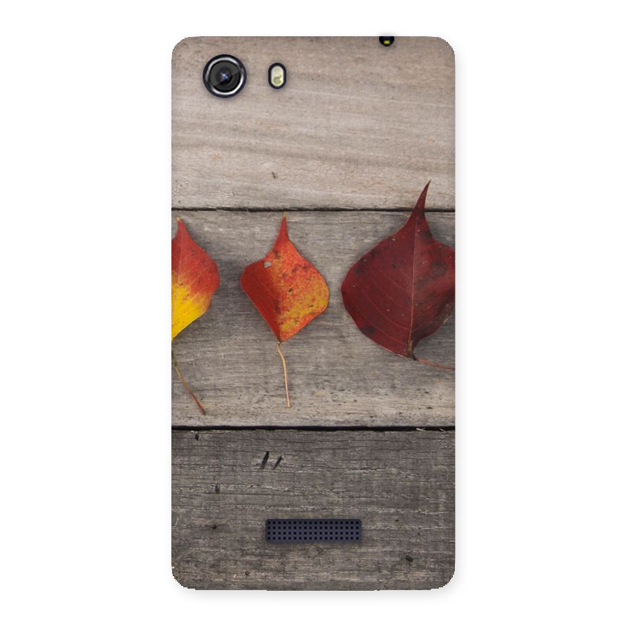 Beautiful Wood Leafs Back Case for Micromax Unite 3