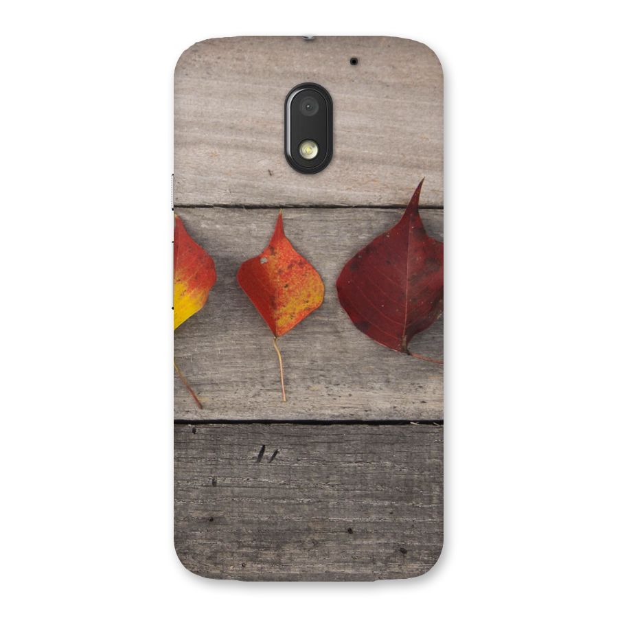 Beautiful Wood Leafs Back Case for Moto E3 Power