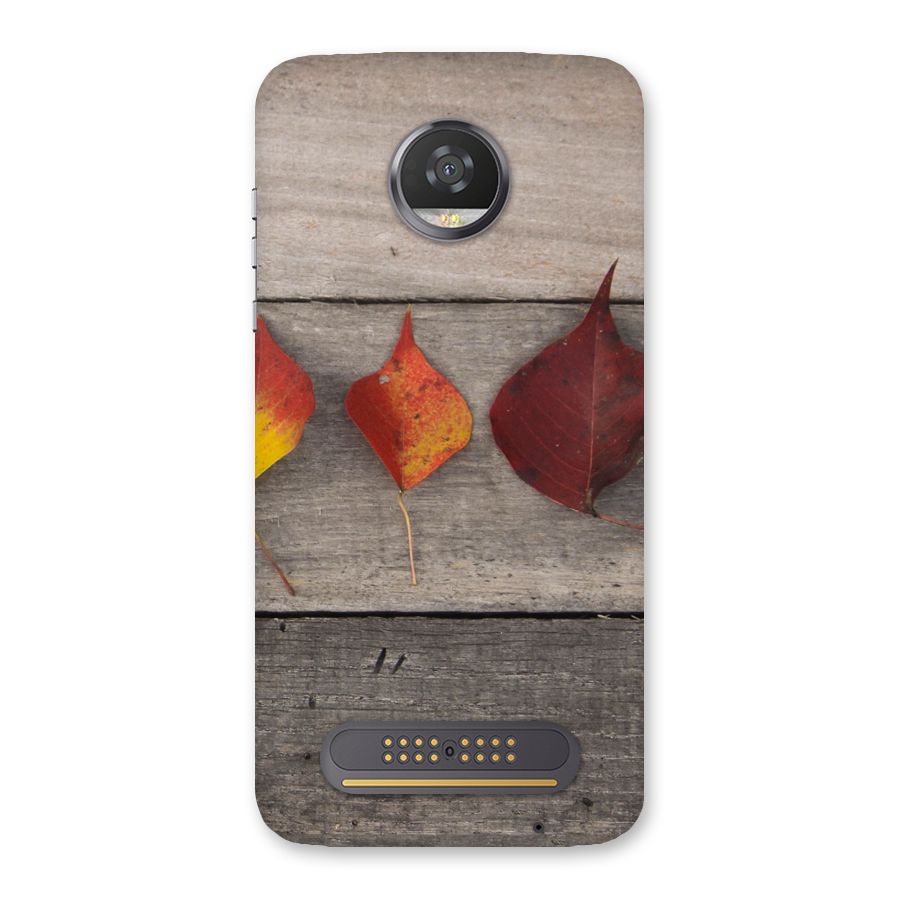 Beautiful Wood Leafs Back Case for Moto Z2 Play