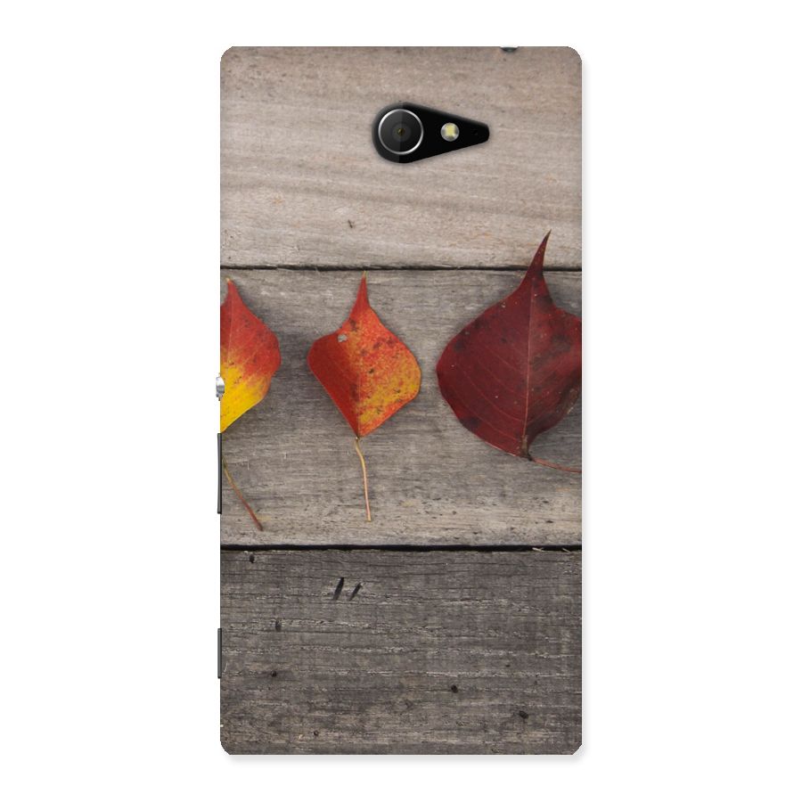 Beautiful Wood Leafs Back Case for Sony Xperia M2